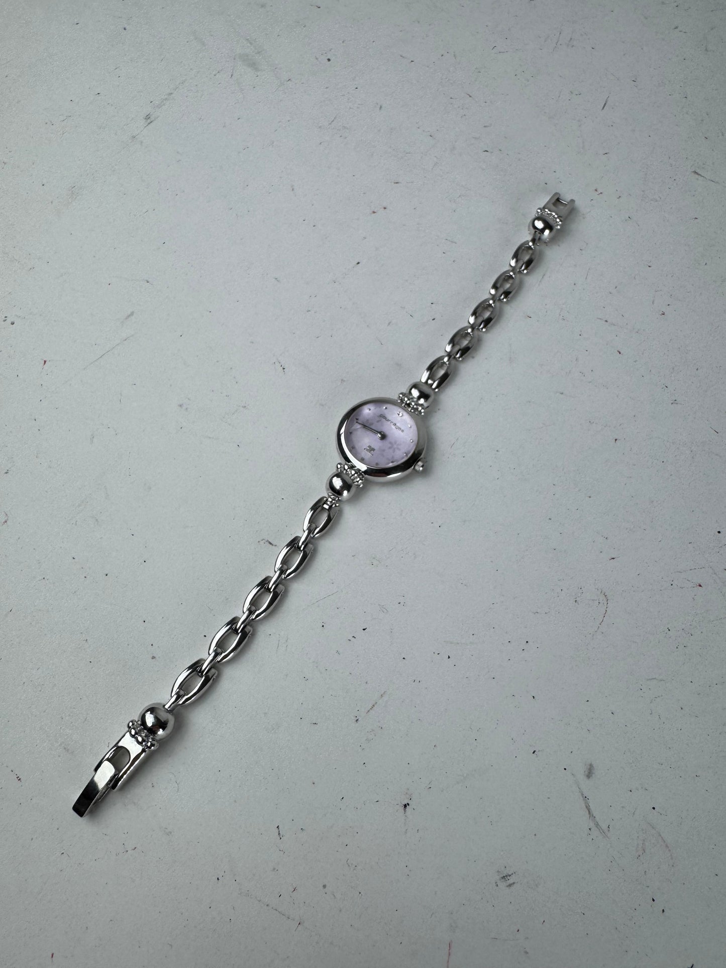 Vintage Courreges Quartz Steel Watch Silver