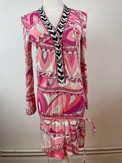 Vintage Emilio Pucci Dress Pink red White M
