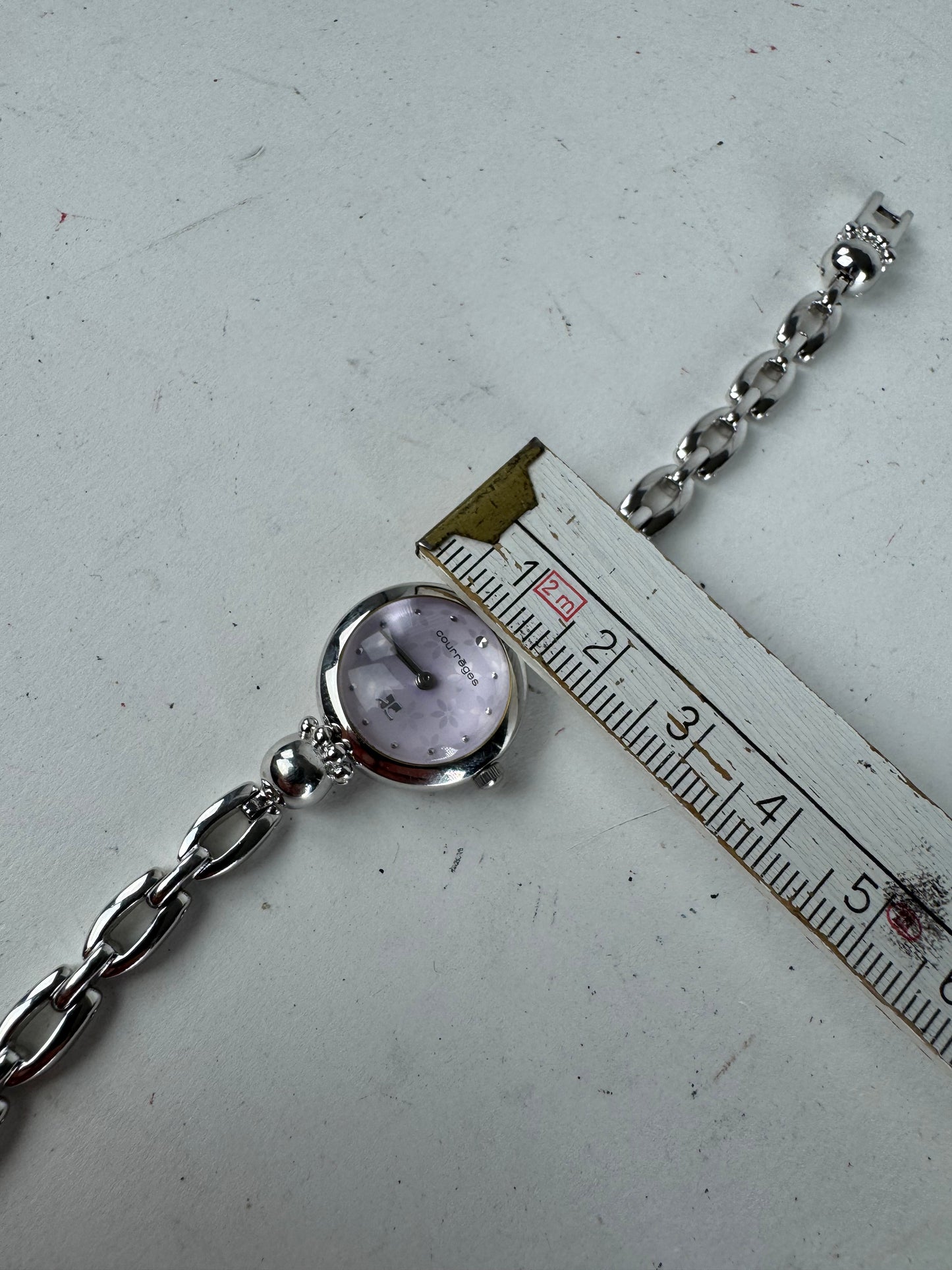Vintage Courreges Quartz Steel Watch Silver