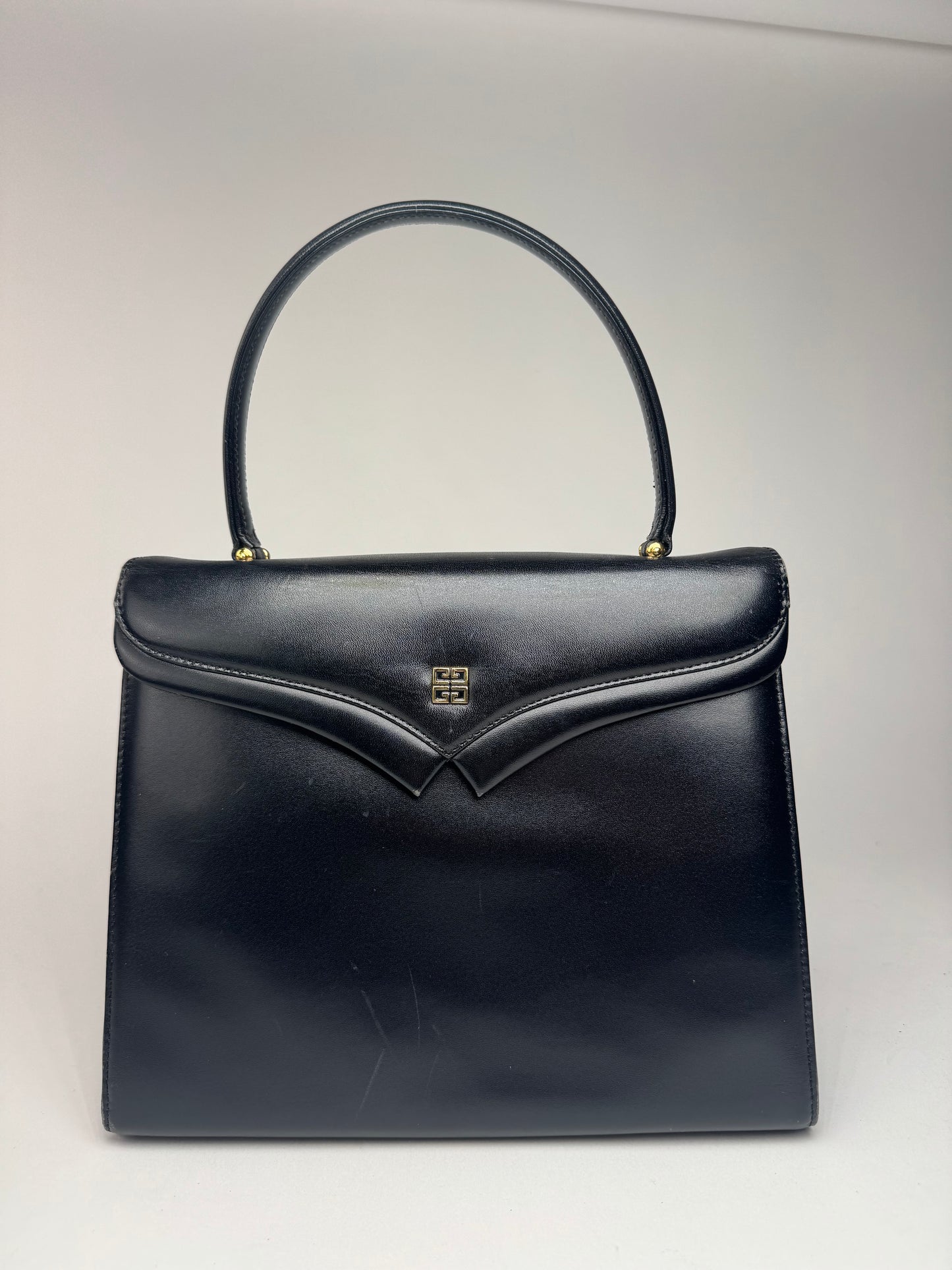 Sac vintage en cuir Givenchy 4G noir