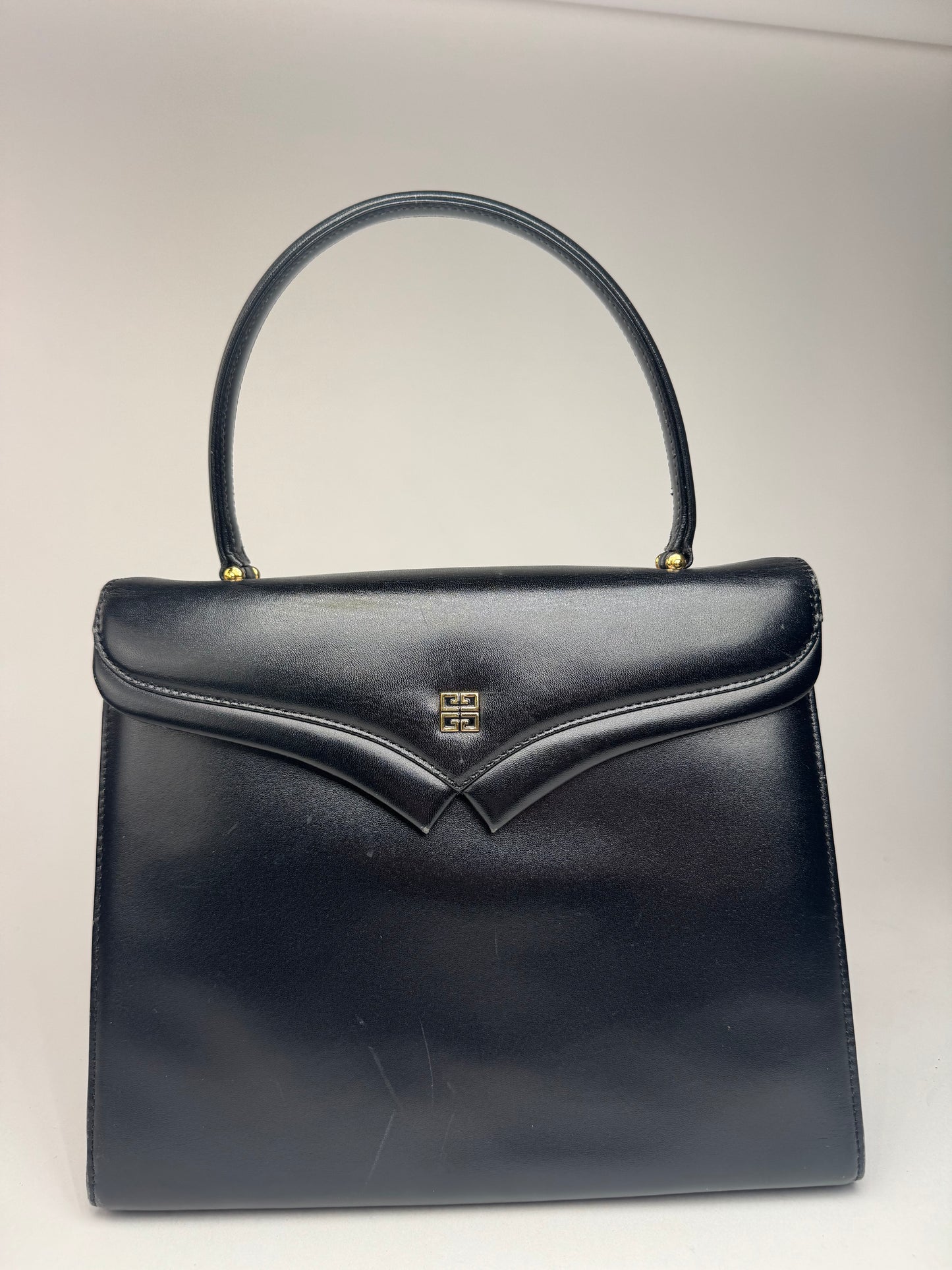 Sac vintage en cuir Givenchy 4G noir