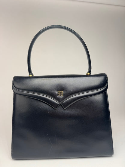 Sac vintage en cuir Givenchy 4G noir