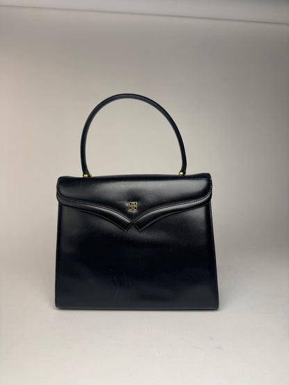 Sac vintage en cuir Givenchy 4G noir