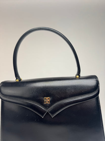 Sac vintage en cuir Givenchy 4G noir