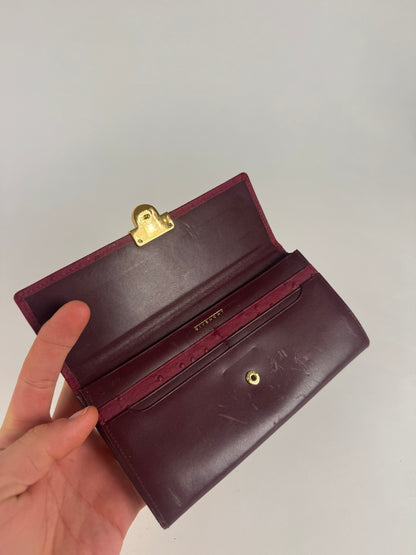 Vintage Givenchy Ostrich Leather wallet purple