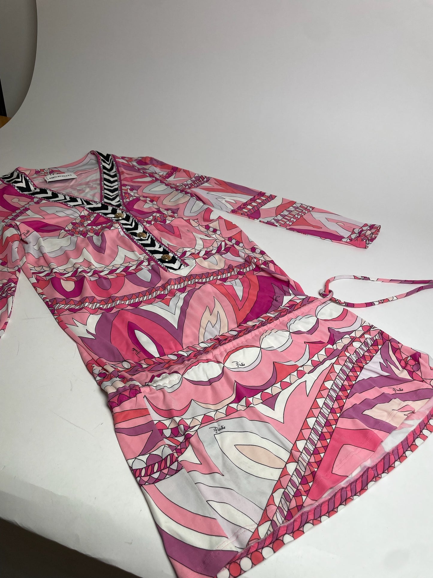 Vintage Emilio Pucci Dress Pink red White M