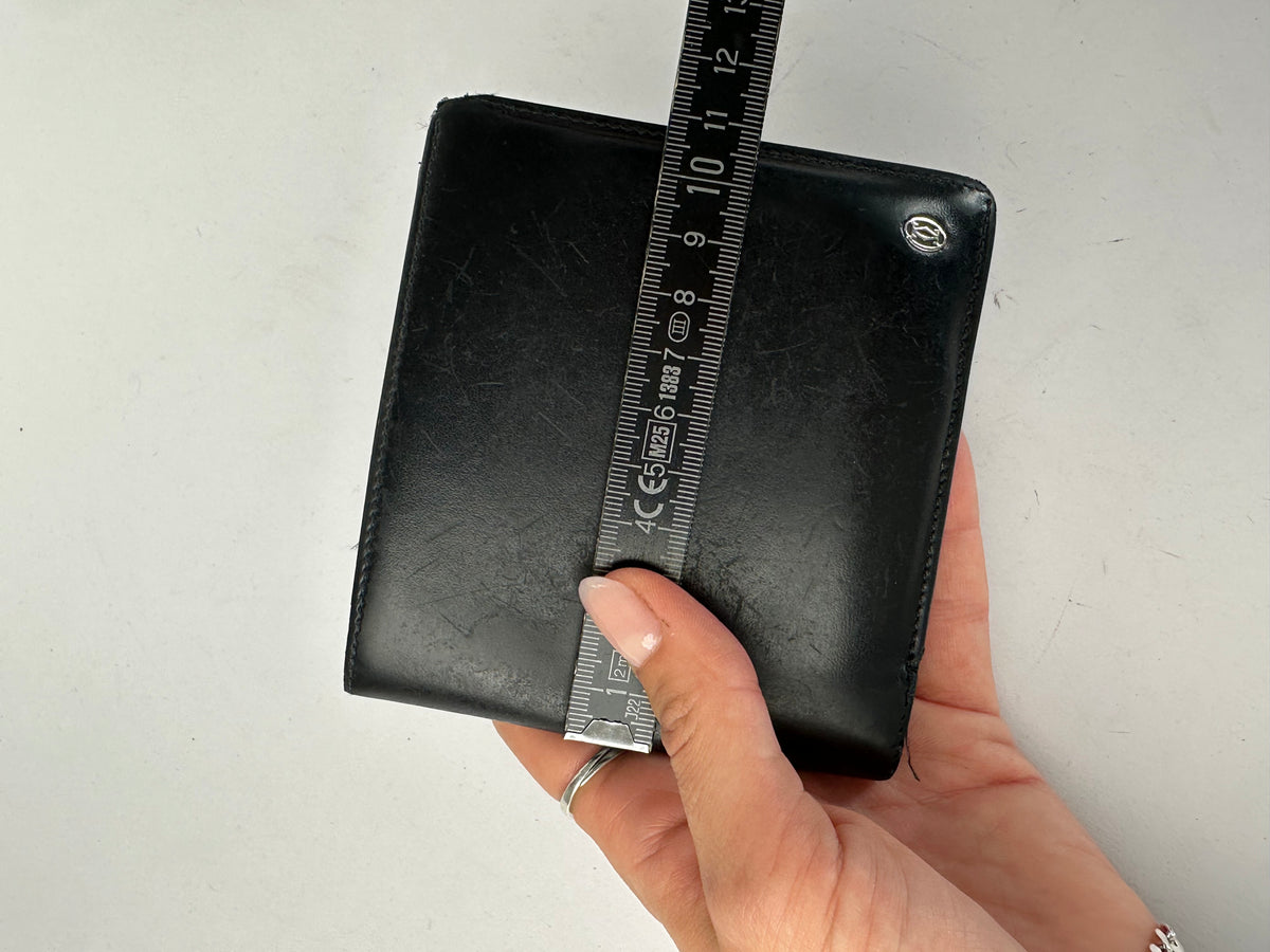 Vintage Cartier Bifold Wallet c. Late 1990s Black Silver