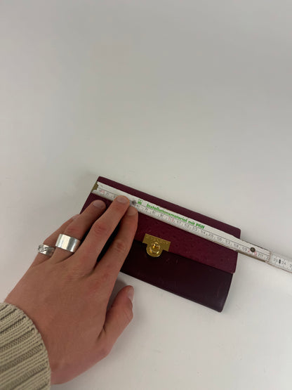Vintage Givenchy Ostrich Leather wallet purple