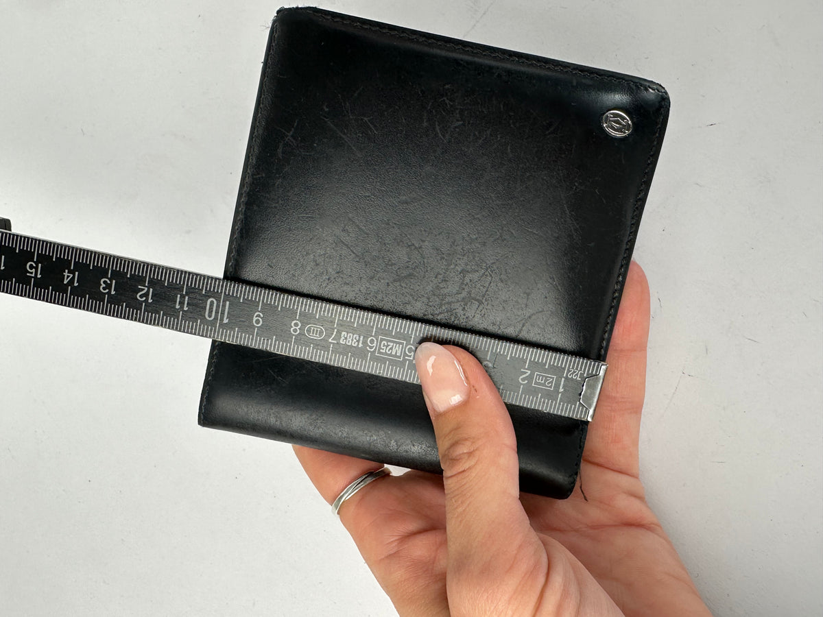 Vintage Cartier Bifold Wallet c. Late 1990s Black Silver