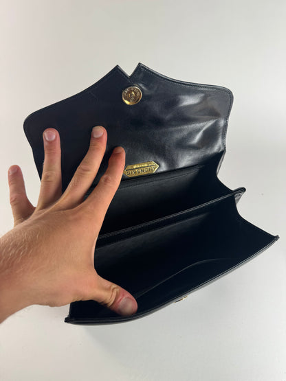 Sac vintage en cuir Givenchy 4G noir