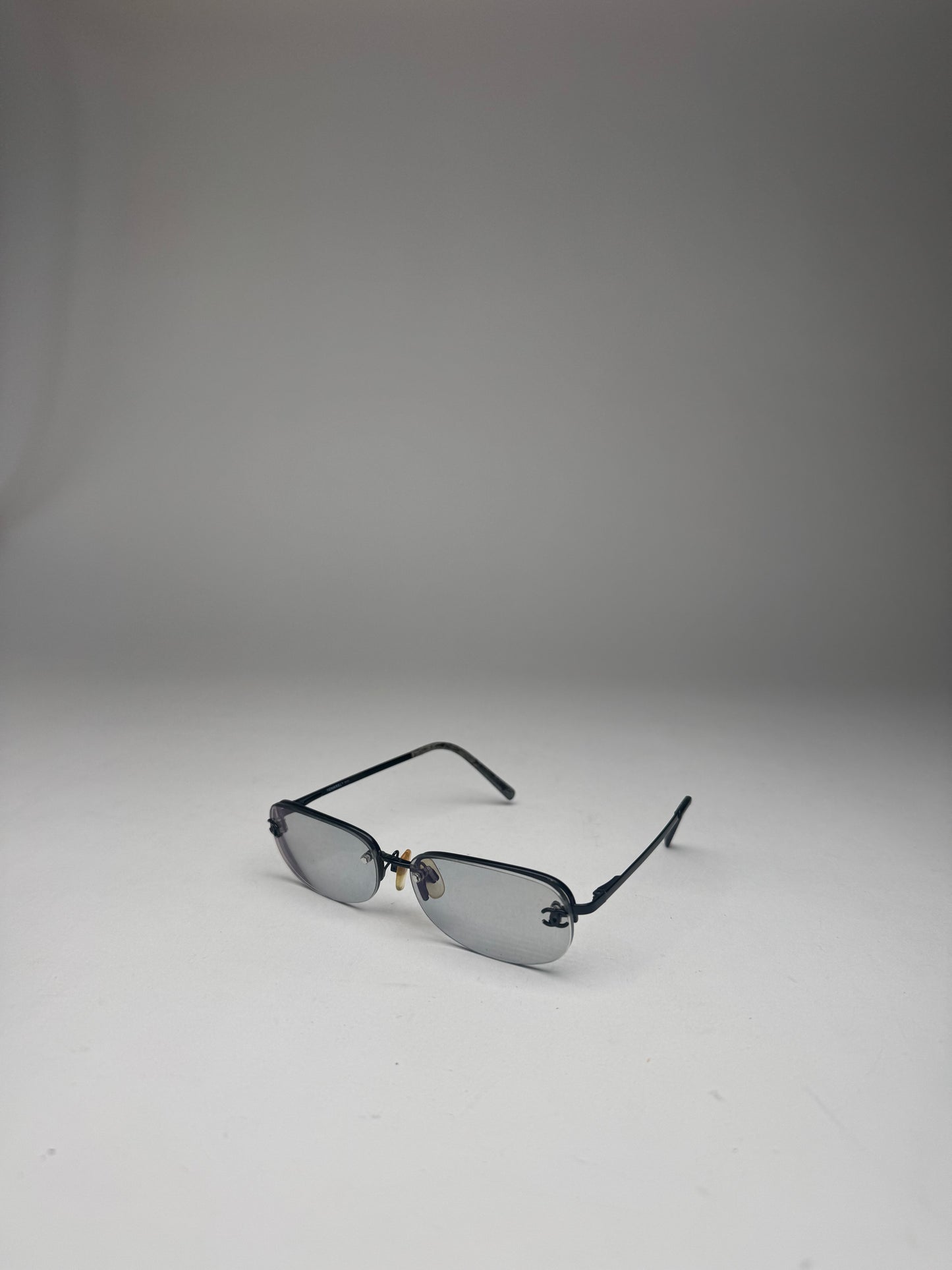 Vintage Chanel Sunglasses steel transparent