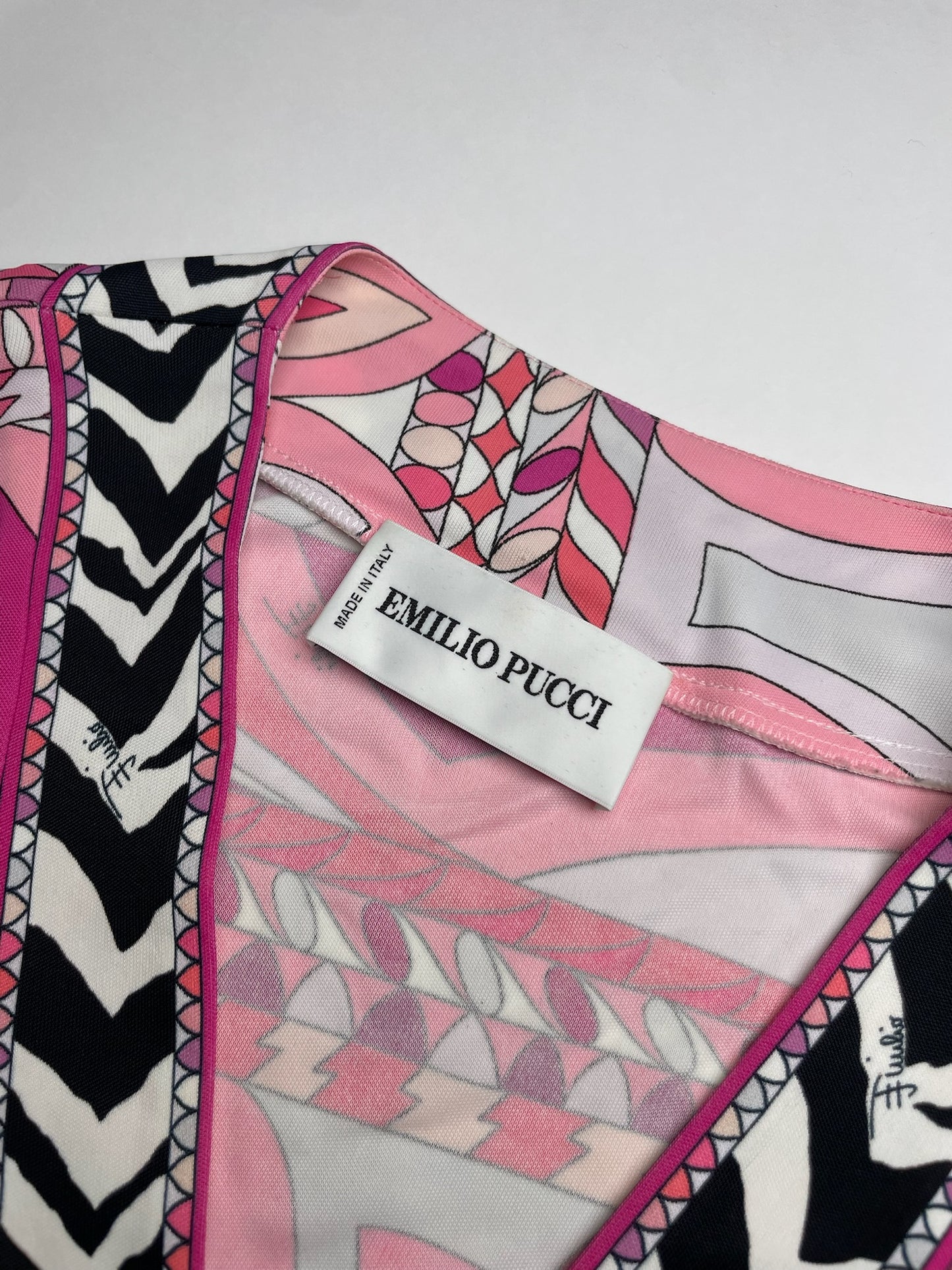 Vintage Emilio Pucci Dress Pink red White M
