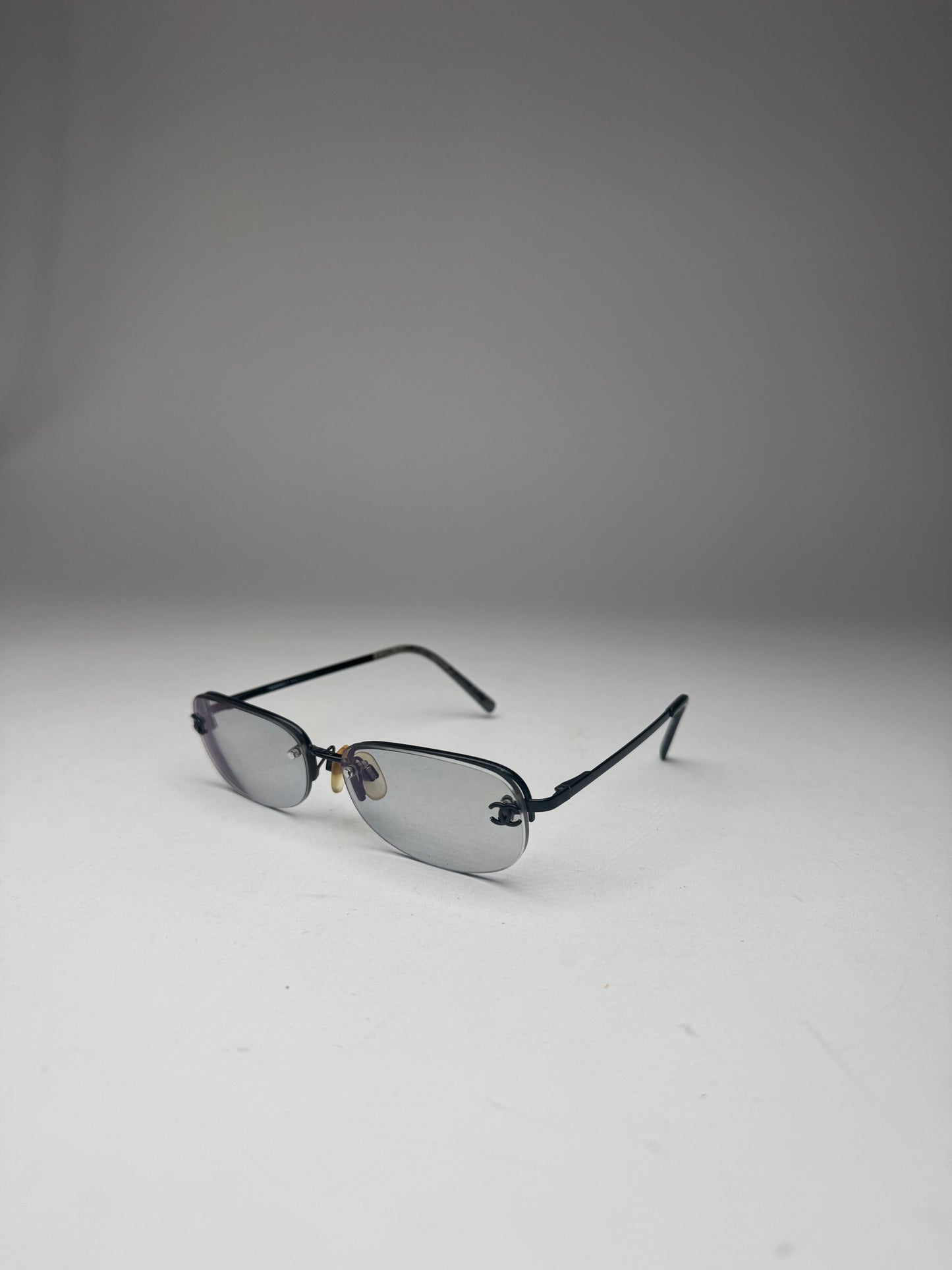 Vintage Chanel Sunglasses steel transparent