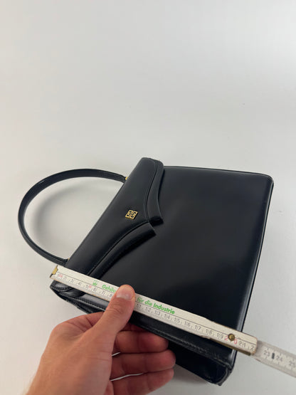 Sac vintage en cuir Givenchy 4G noir