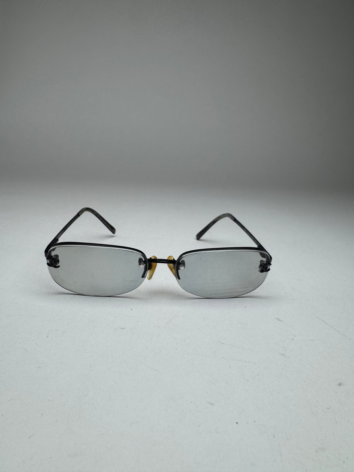 Vintage Chanel Sunglasses steel transparent