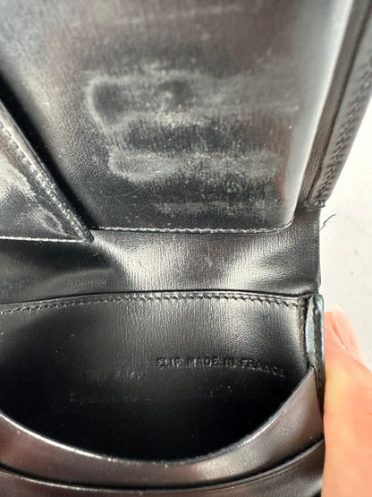 Vintage Cartier Bifold Wallet c. Late 1990s Black Silver