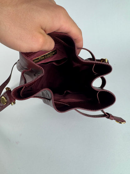 Vintage Cartier Seau Leather bag burgundy