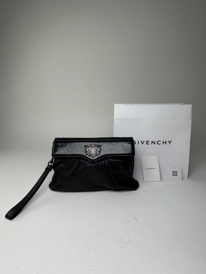 Vintage Givenchy Avantgarde Leather Clutch Black