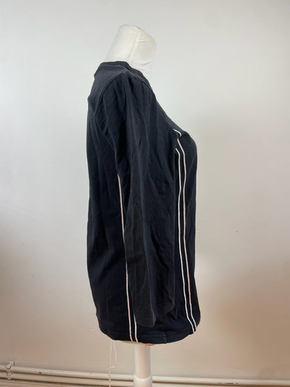 Vintage Courreges Canvas Crewneck Black White