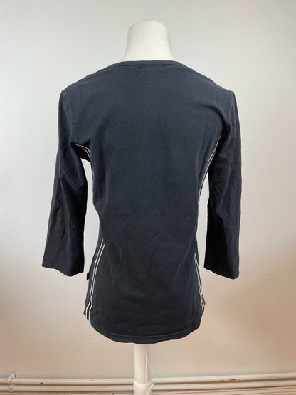 Vintage Courreges Canvas Crewneck Black White