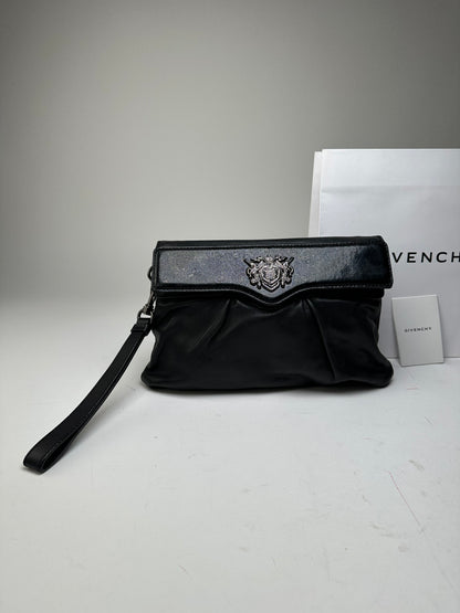 Vintage Givenchy Avantgarde Leather Clutch Black