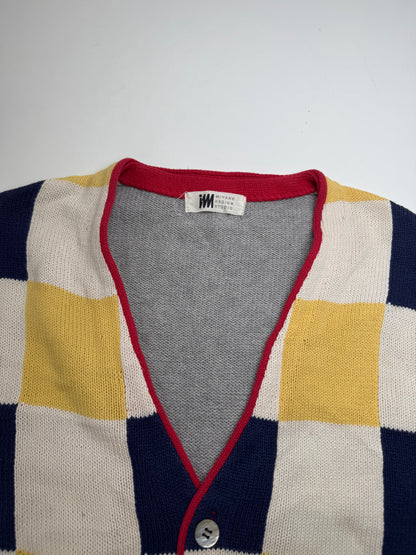 Vintage Issey Miyake Checked West beige black red yellow