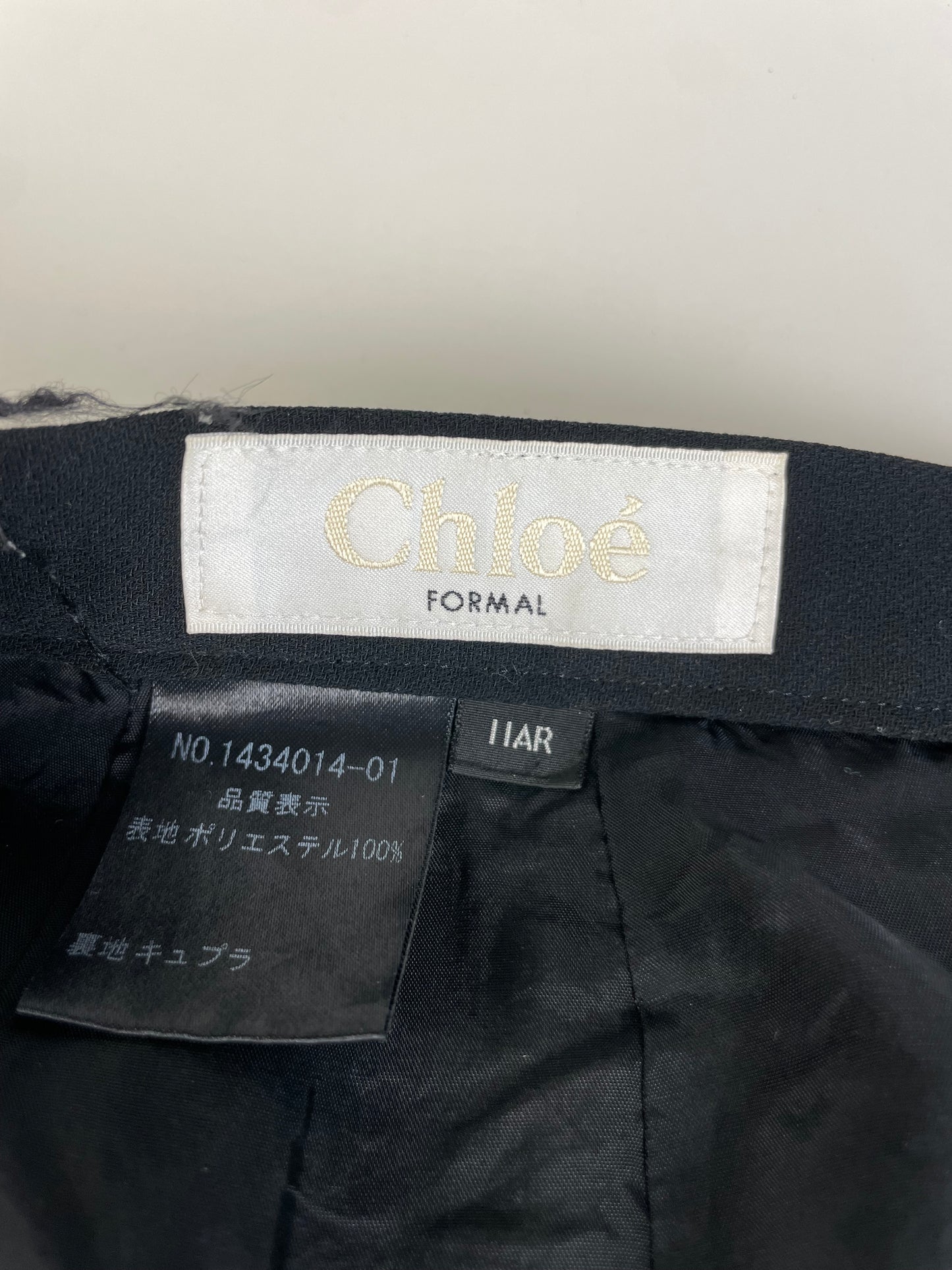 Vintage Chloe Pleated Skirt Black L