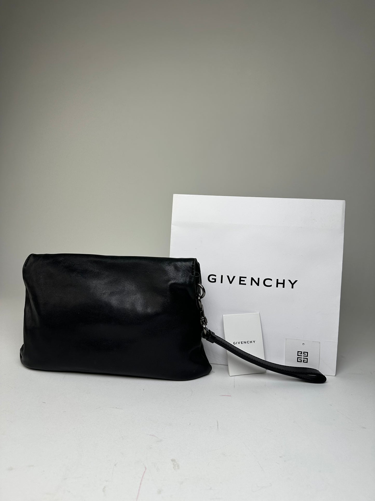 Vintage Givenchy Avantgarde Leather Clutch Black