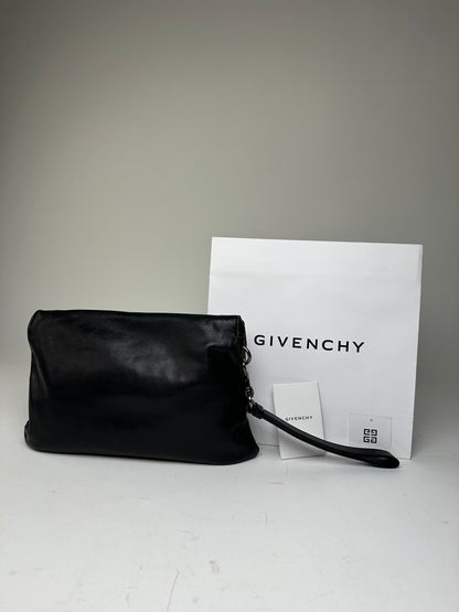 Vintage Givenchy Avantgarde Leather Clutch Black