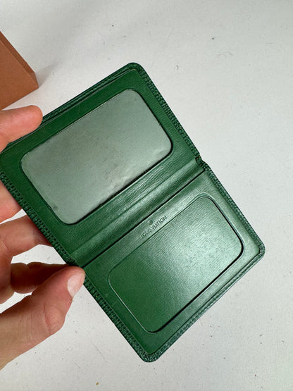 Vintage Louis Vuitton EPI Leather Card Holder Green