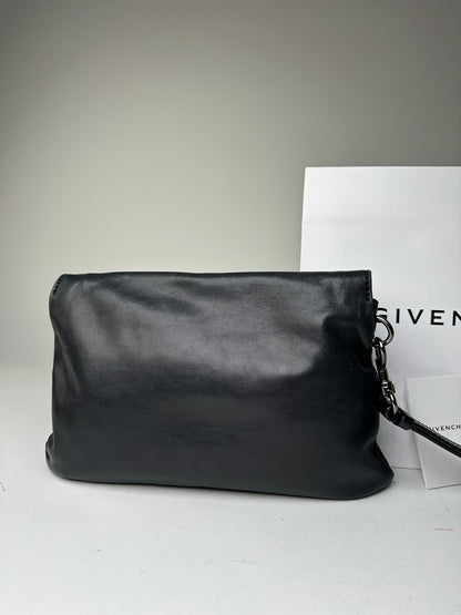 Vintage Givenchy Avantgarde Leather Clutch Black