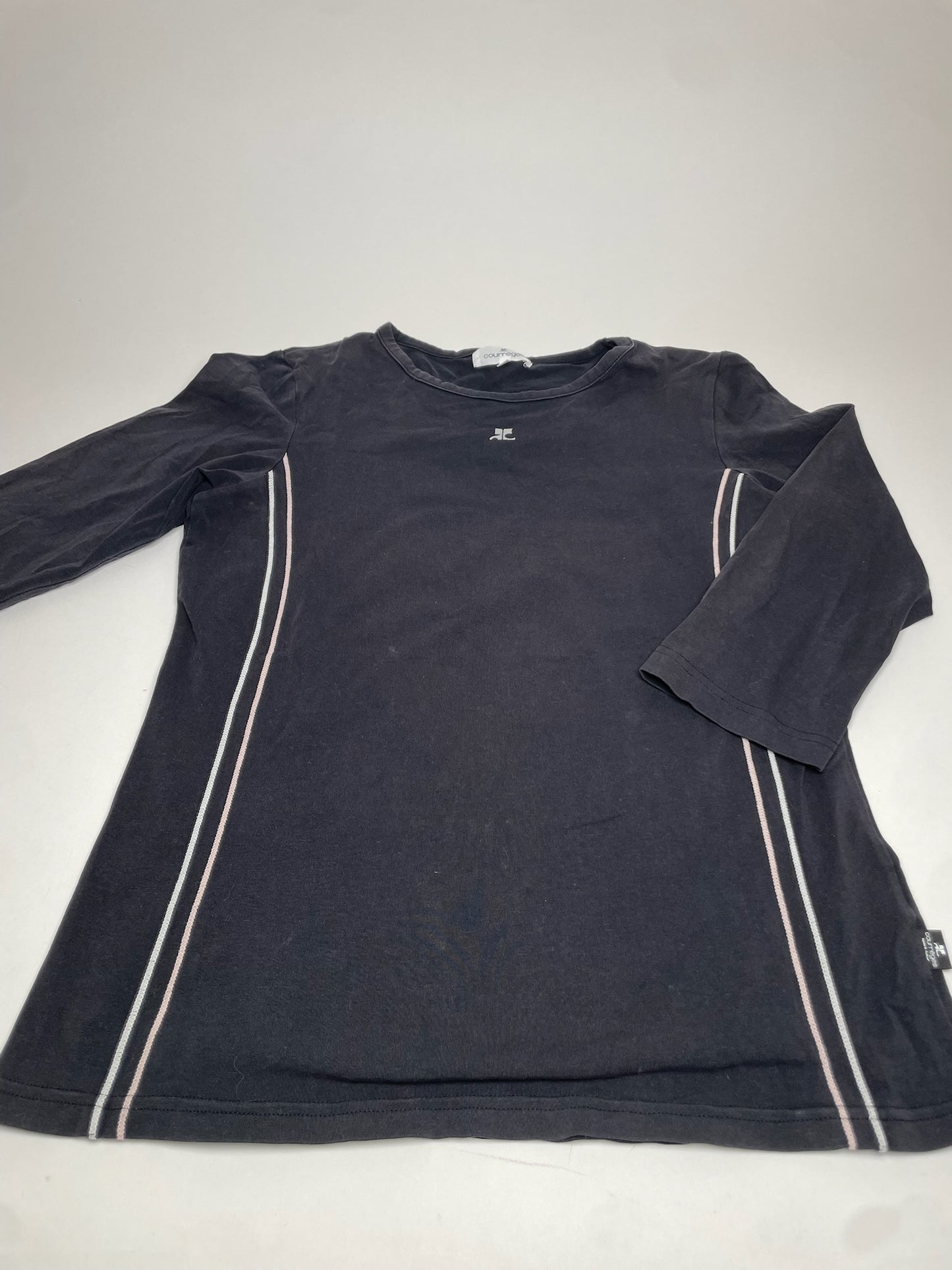 Vintage Courreges Canvas Crewneck Black White