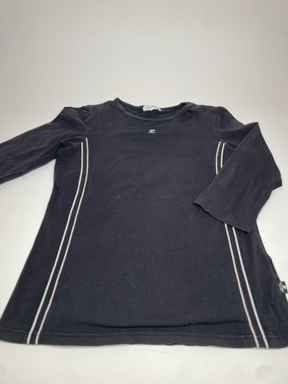 Vintage Courreges Canvas Crewneck Black White