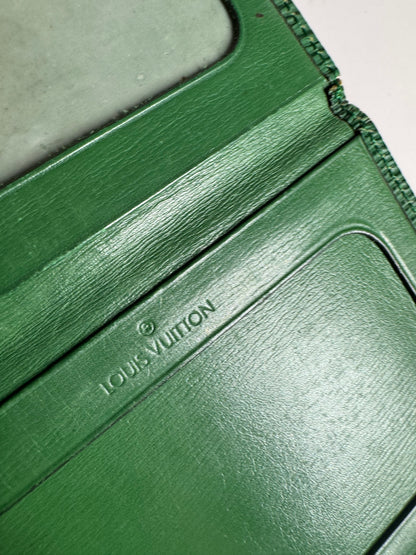 Vintage Louis Vuitton EPI Leather Card Holder Green