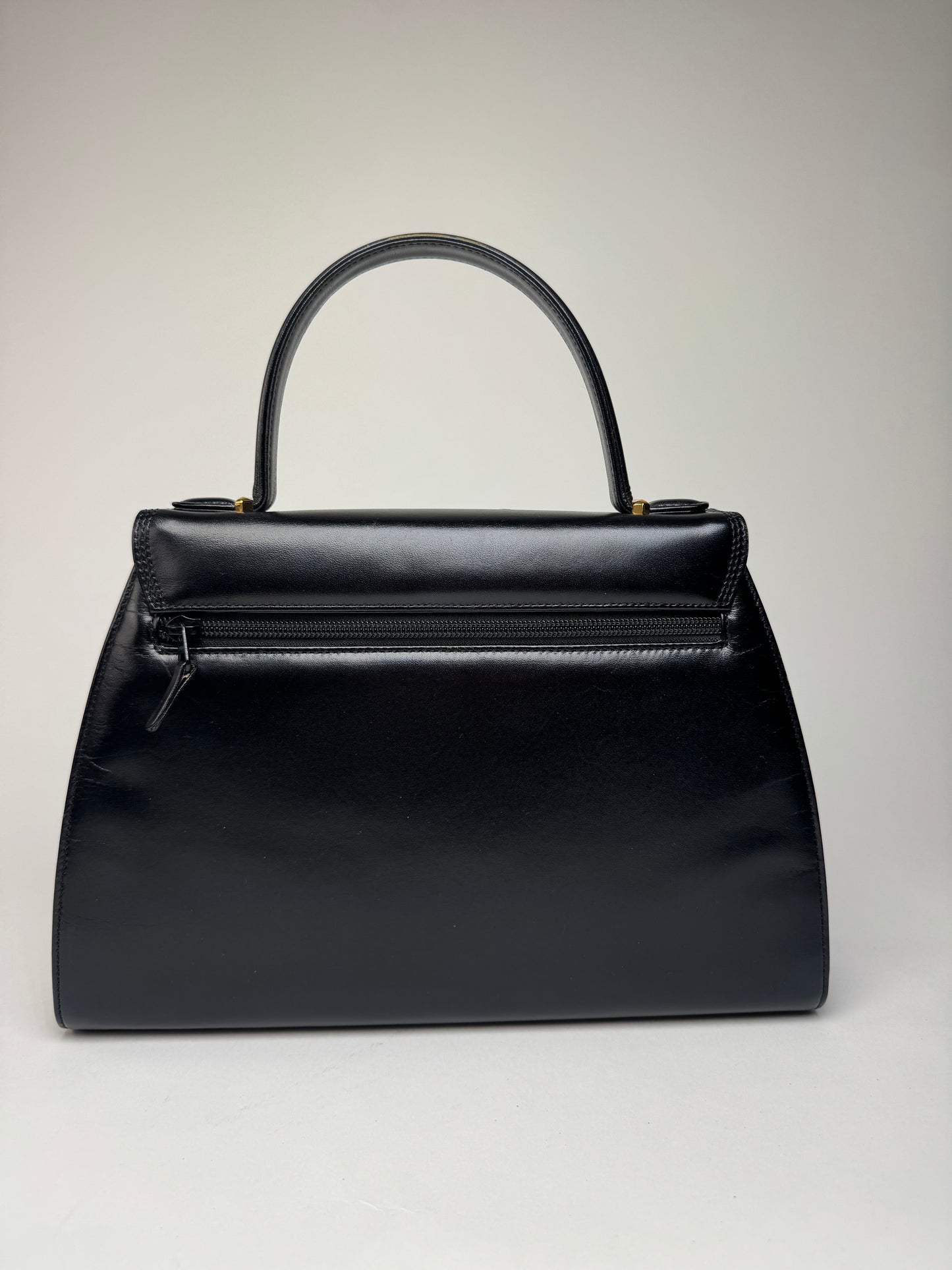 Vintage Givenchy Logo Leather Bag Black