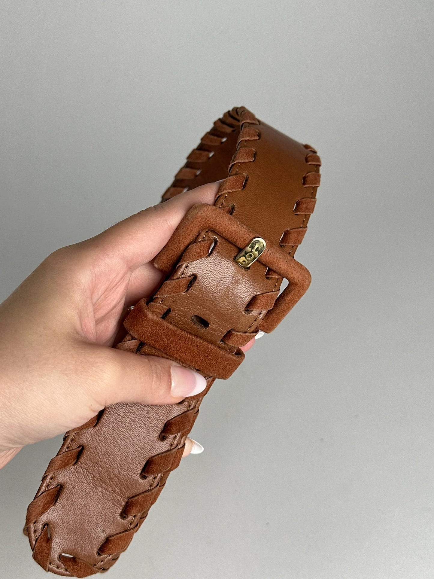 Vintage Loewe Leather Belt Brown