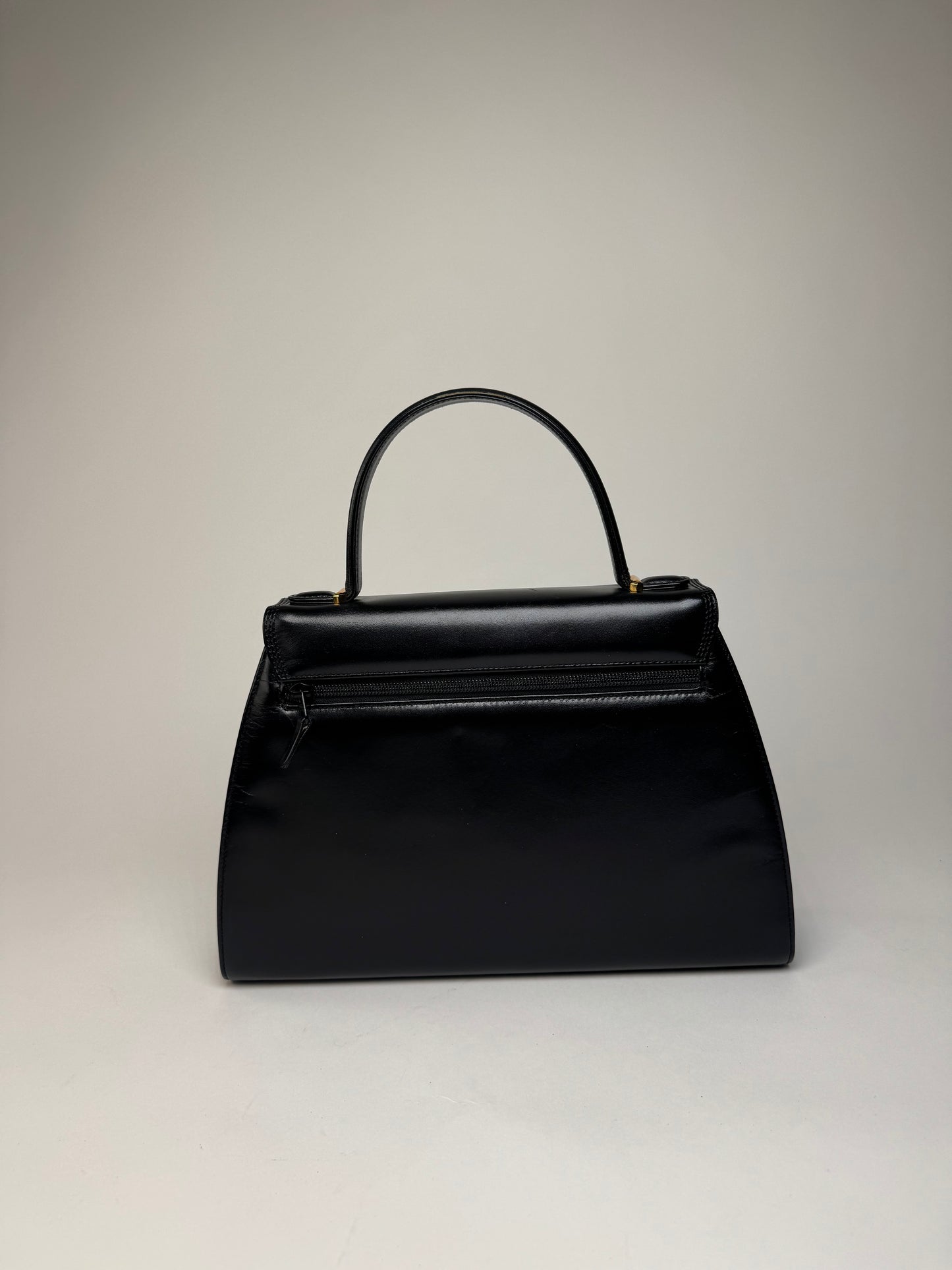 Vintage Givenchy Logo Leather Bag Black