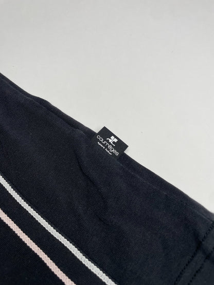 Vintage Courreges Canvas Crewneck Black White