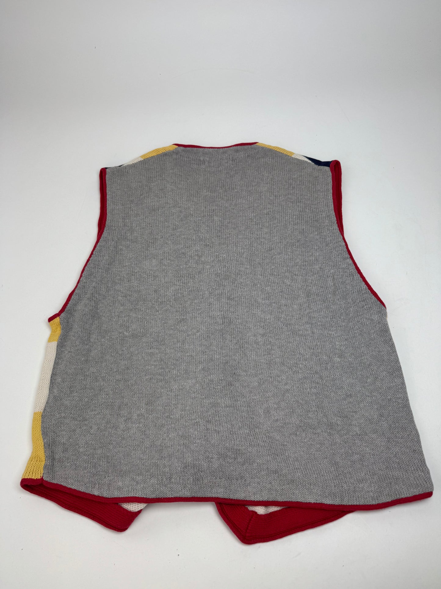 Vintage Issey Miyake Checked West beige black red yellow