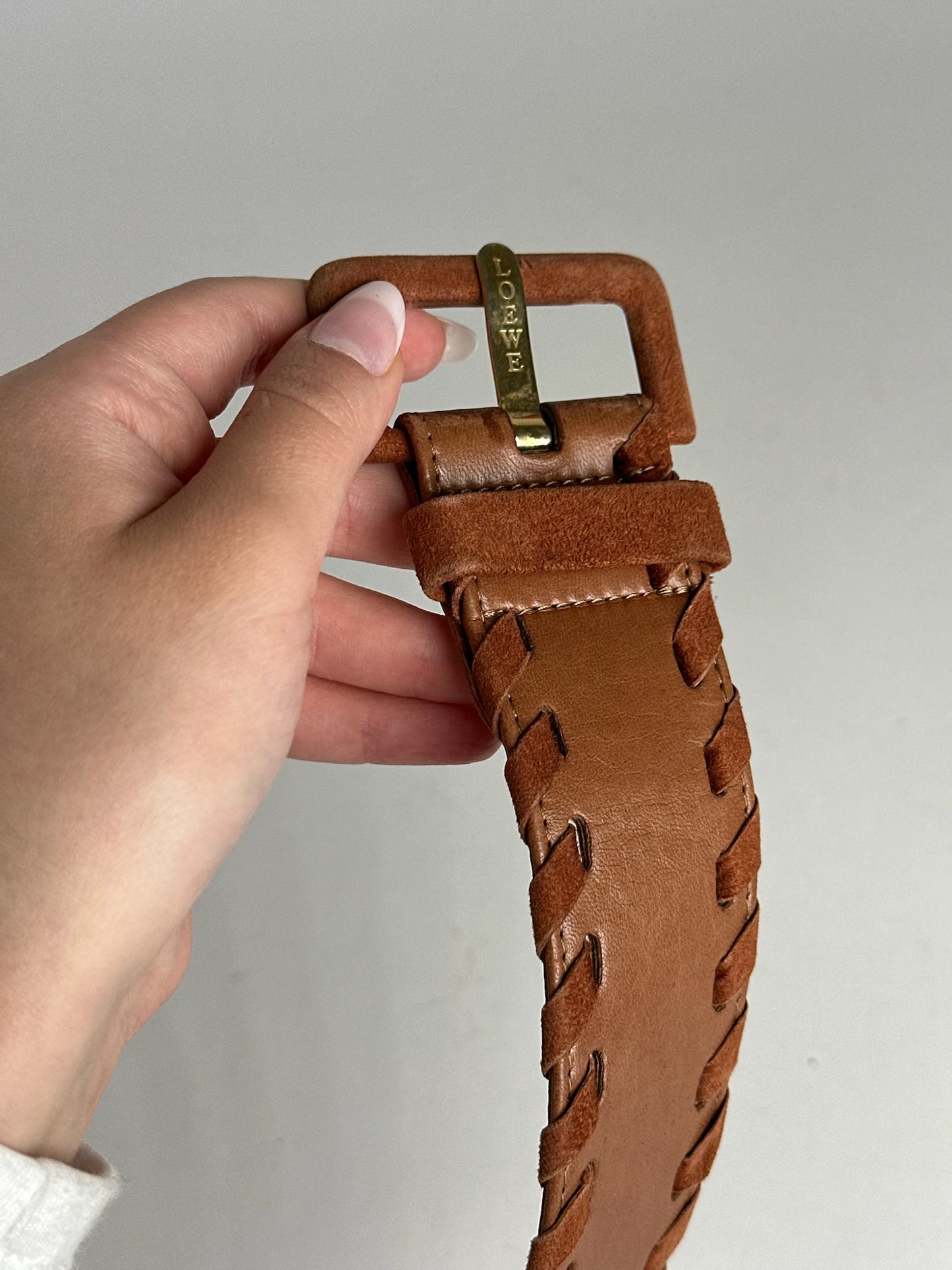Vintage Loewe Leather Belt Brown