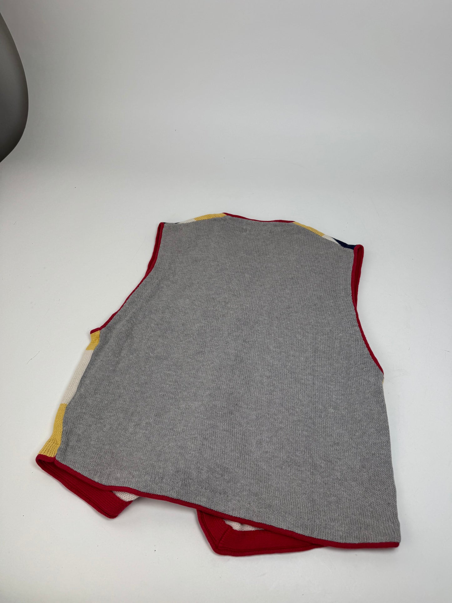 Vintage Issey Miyake Checked West beige black red yellow