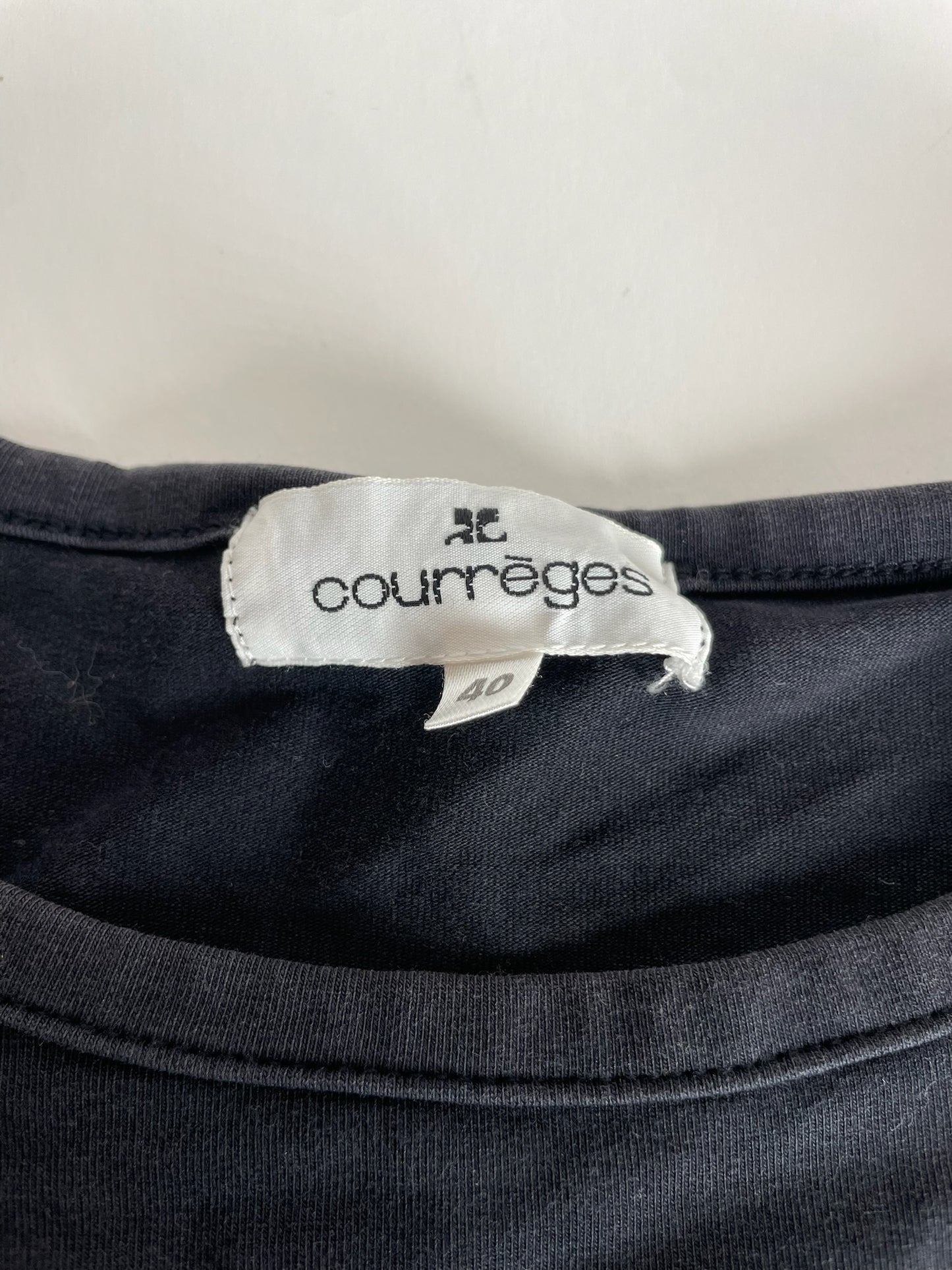 Vintage Courreges Canvas Crewneck Black White