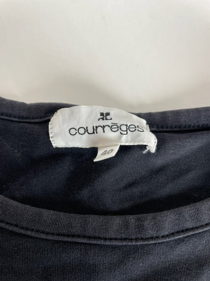 Vintage Courreges Canvas Crewneck Black White
