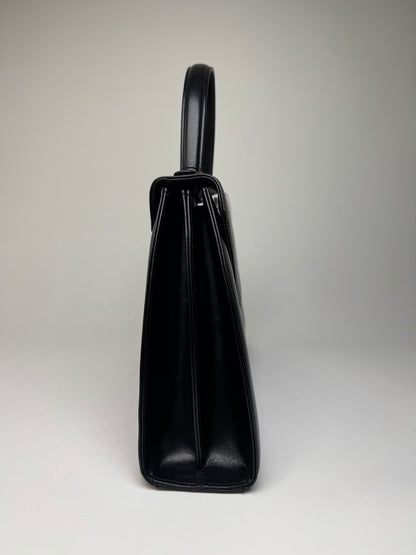 Vintage Givenchy Logo Leather Bag Black