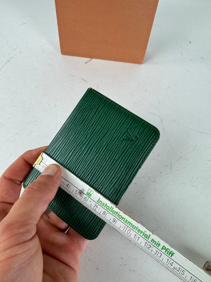 Vintage Louis Vuitton EPI Leather Card Holder Green