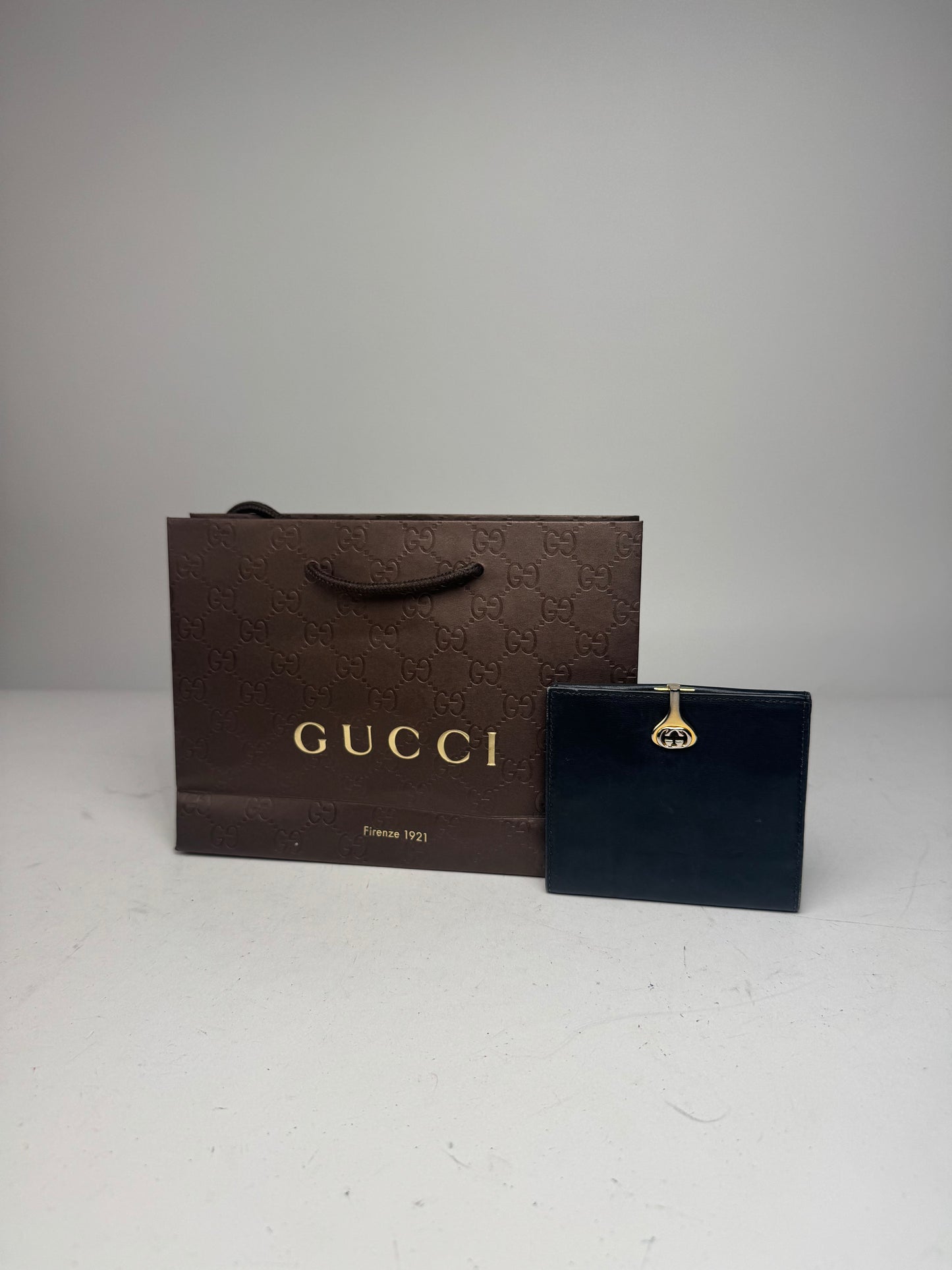 Vintage Gucci Leather Wallet Black