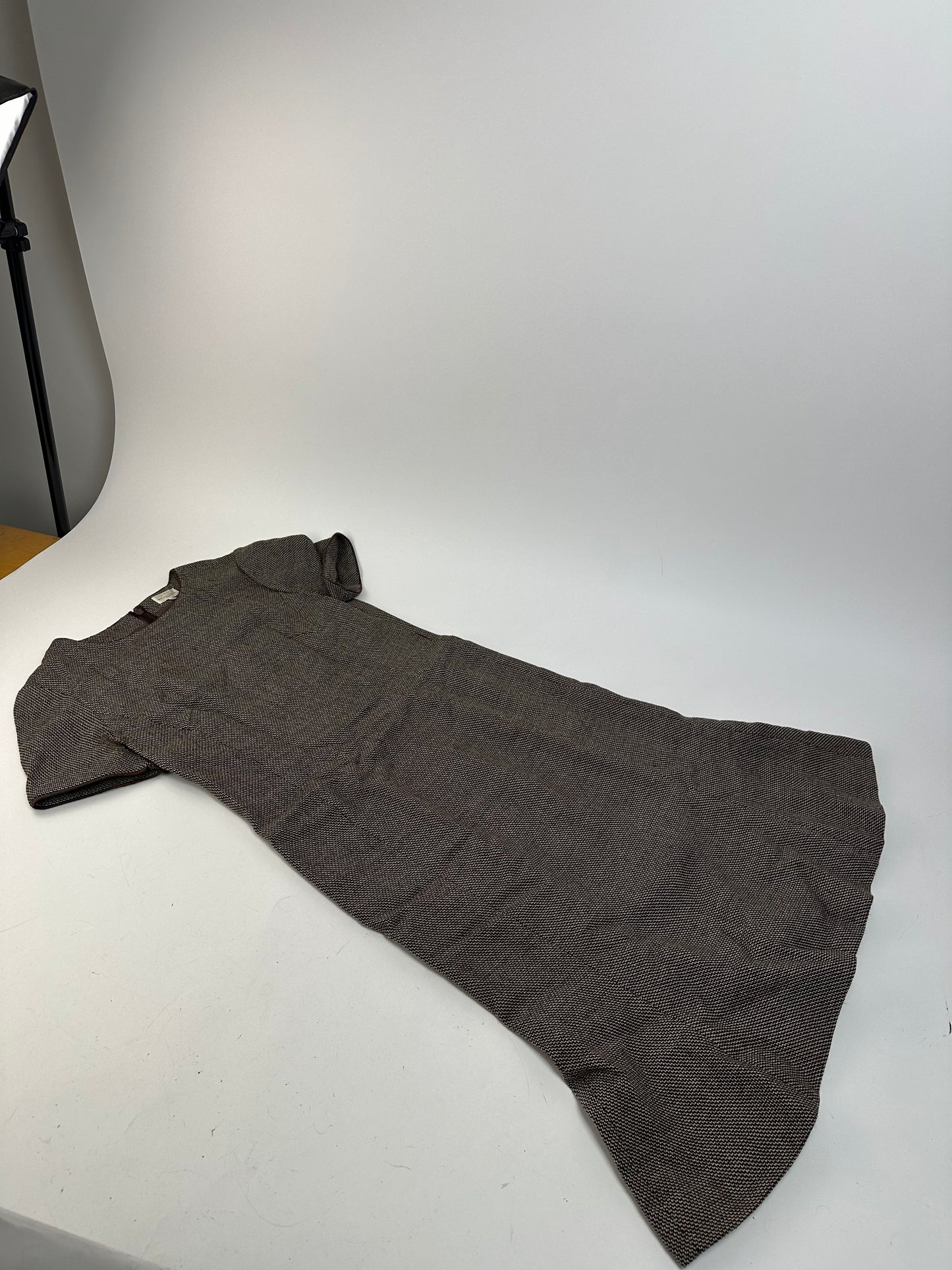 Vintage Balenciaga Wool Dress Black White Brown