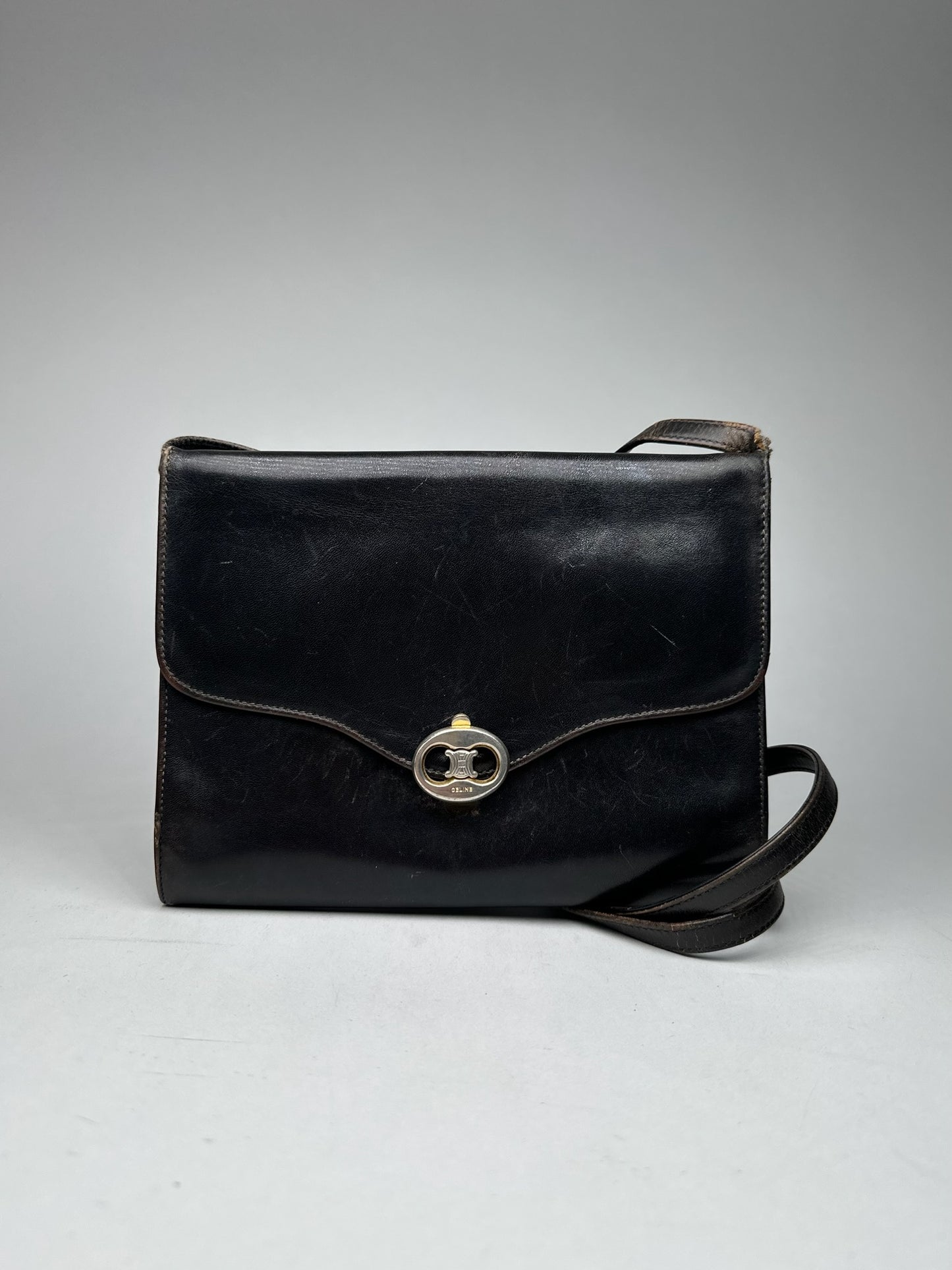 Vintage Celine Triomphe Leather Bag