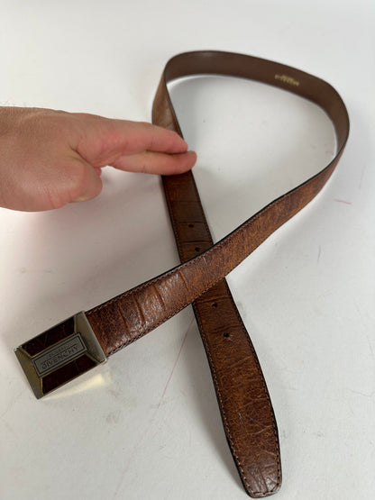 Vintage Givenchy Gentleman Leather Belt Brown