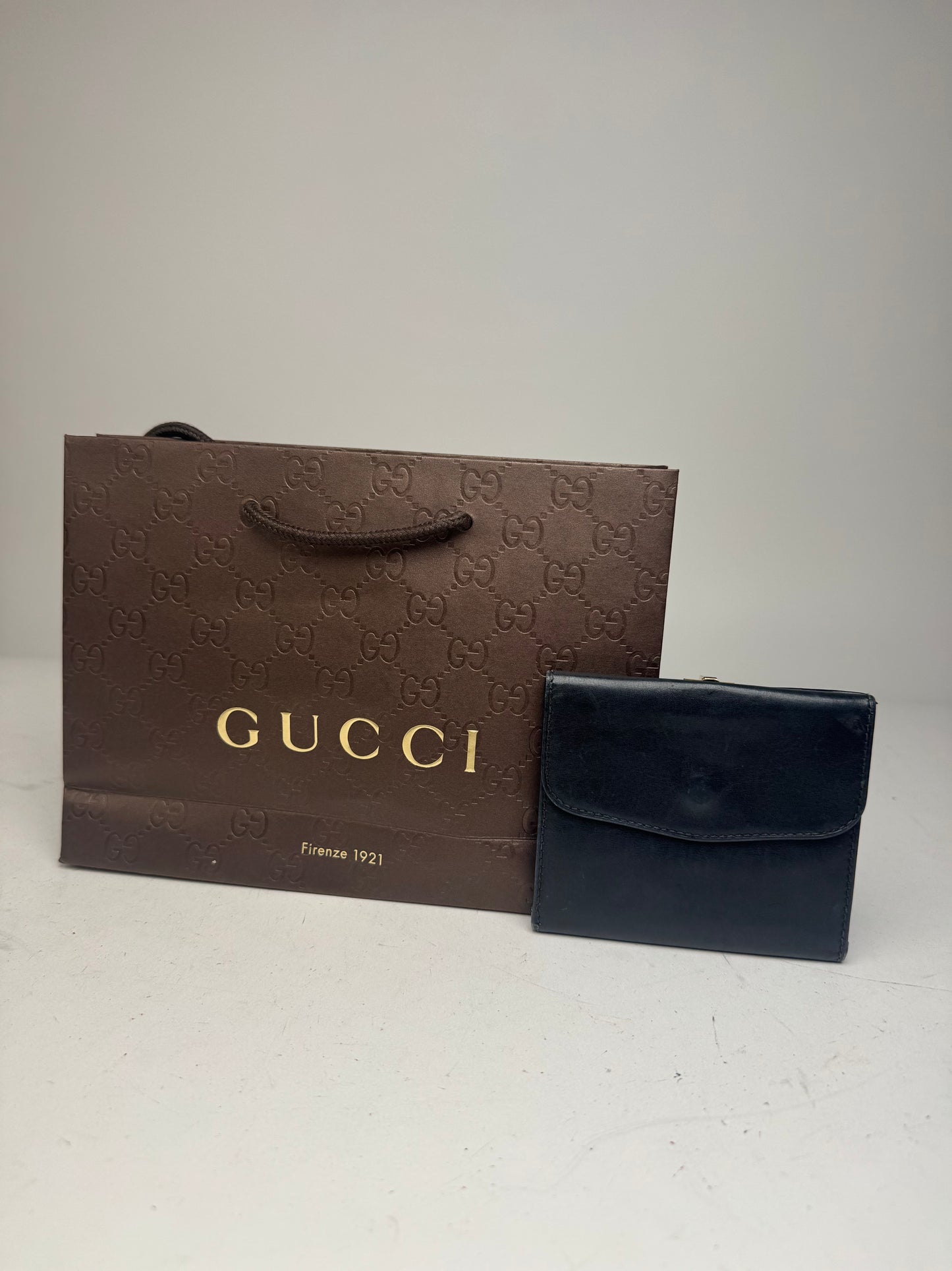Vintage Gucci Leather Wallet Black